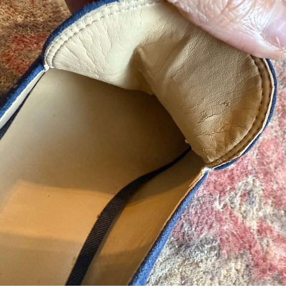 Naturalizer Dany Block Heel Pumps blue suede size 9W - Picture 11 of 12